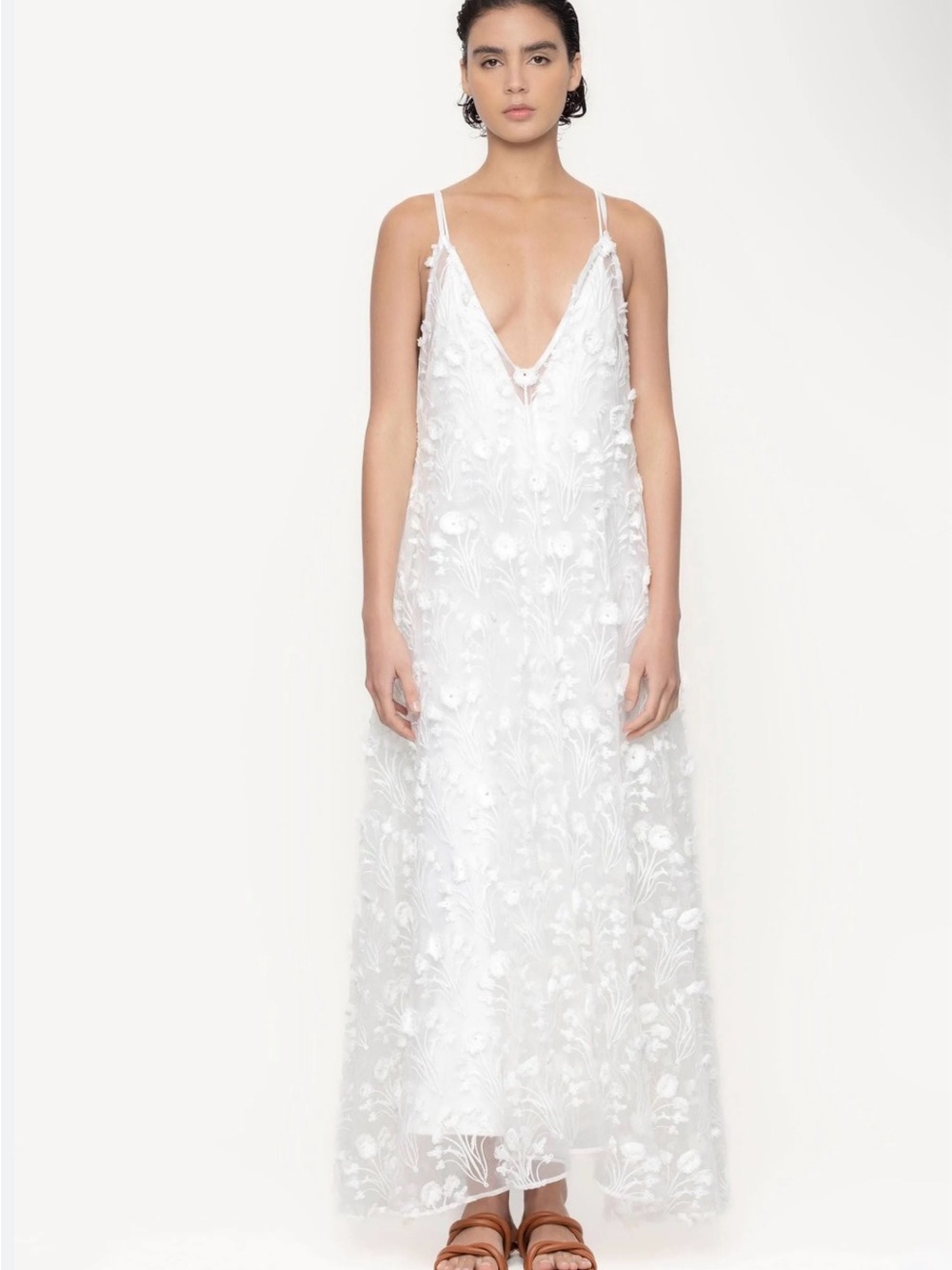 Agua By Agua Bendita Diente de Leon Hierbaluisa Organza Maxi Dress S Bridal NWT!